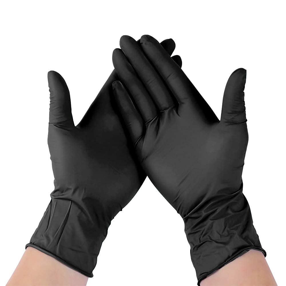 Disposable Black Nitrile Gloves ( 100PCS BOX )
