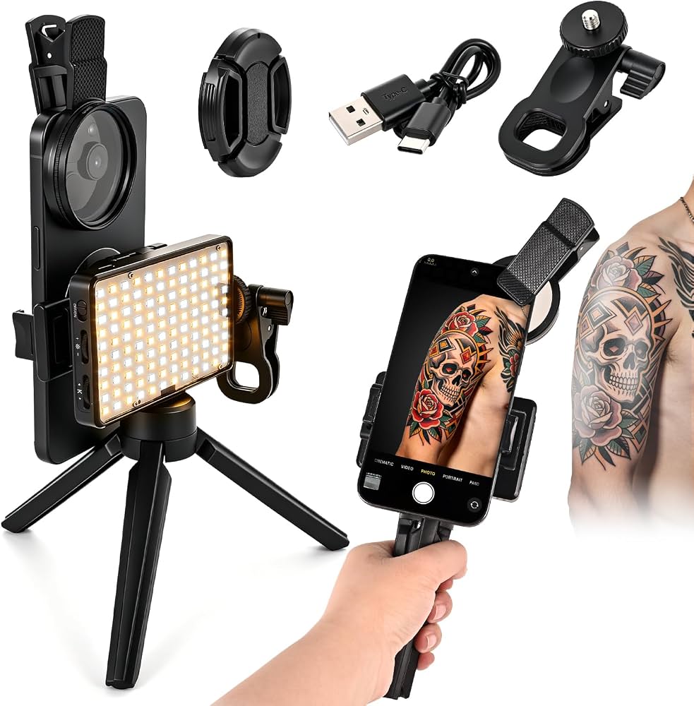 Tattoo Photography light with 52mm Cpl Lens